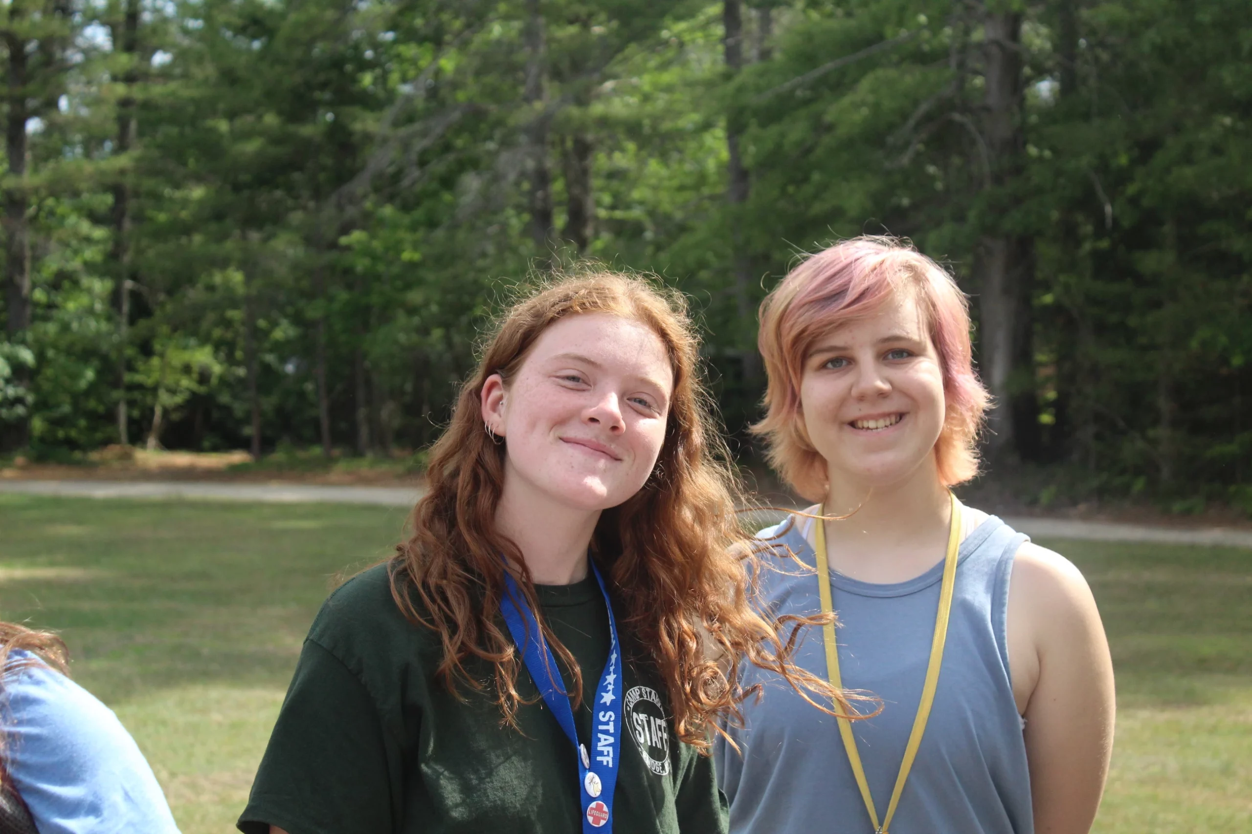 Camp Counselor and smiling camper teen at Camp Starfish