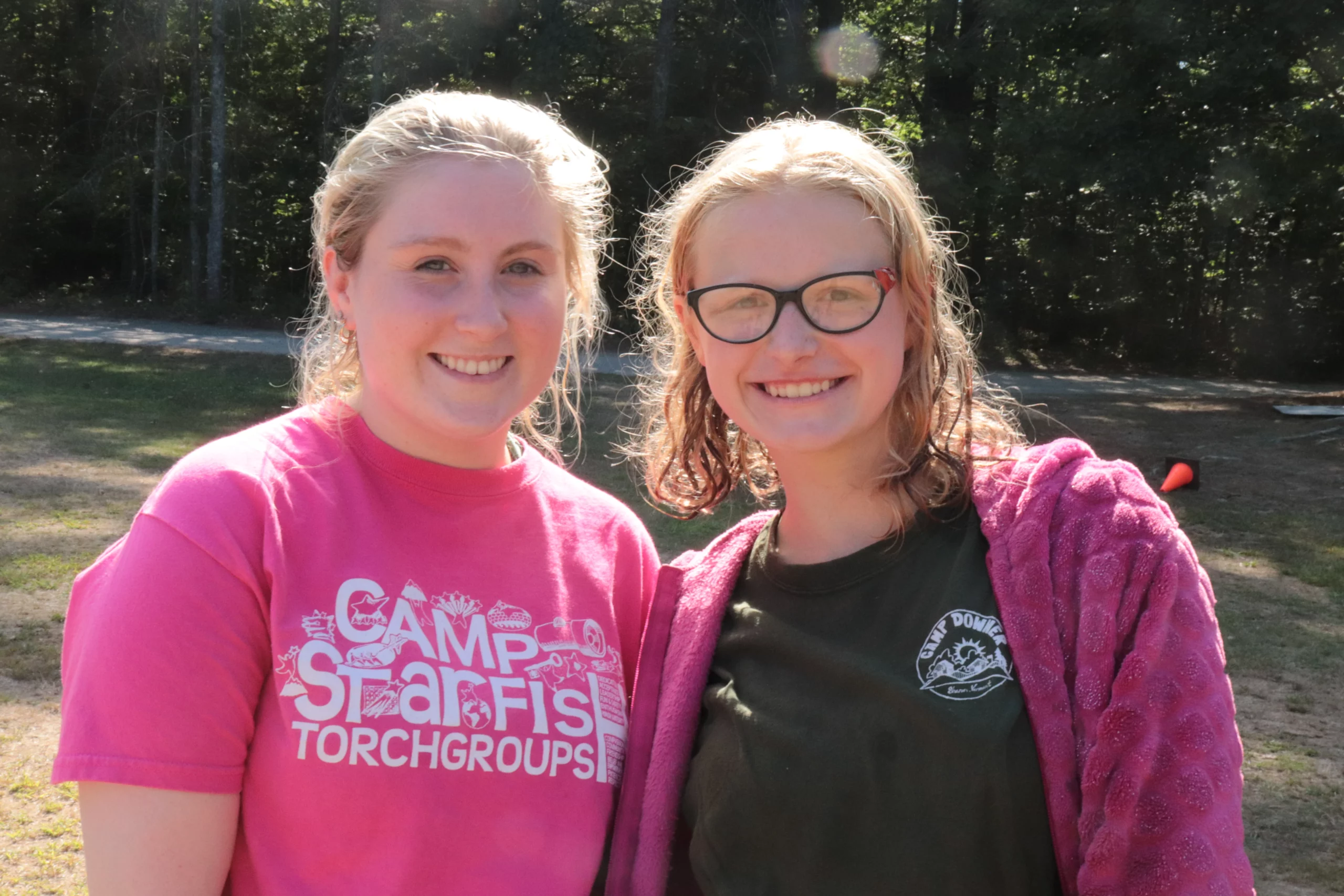Camp Counselor and smiling camper teen at Camp Starfish