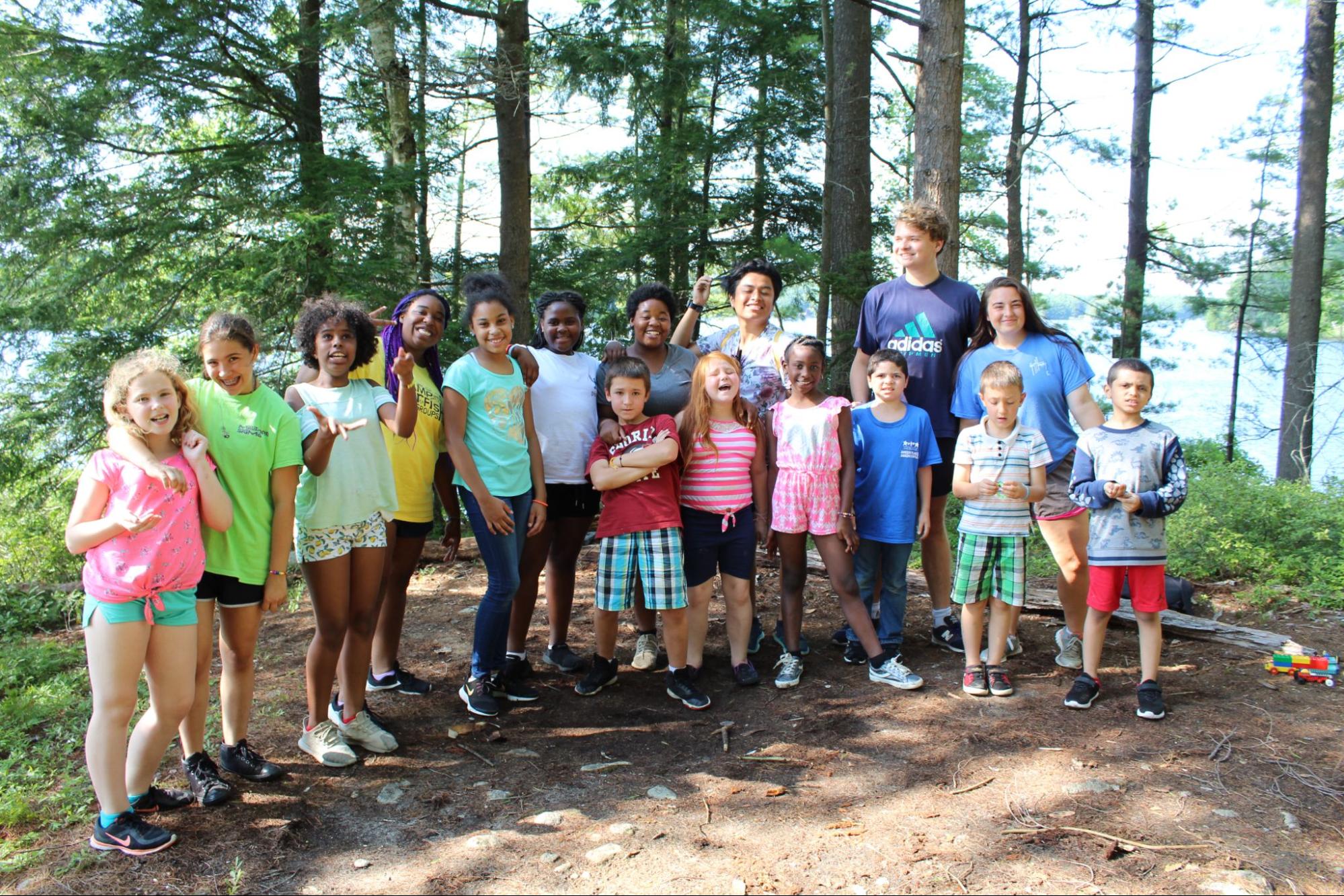 Group of young summer camp kids at Camp Starfish